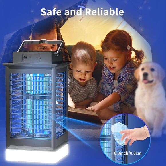 Solar Bug Zapper Outdoor 2024 Upgraded, Human Motion Sensor Mosquito Zapper - Picture 5 of 8